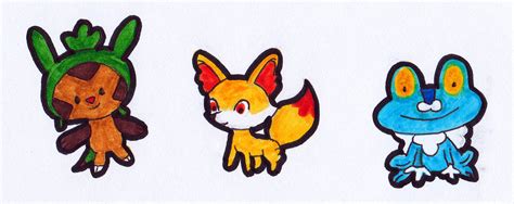 Pokemon Xy Starters Chibi By Raspberryfanta On Deviantart