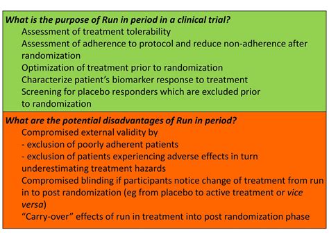 Run In Periods In Clinical Trials What Can We ACHIEVE NephJC