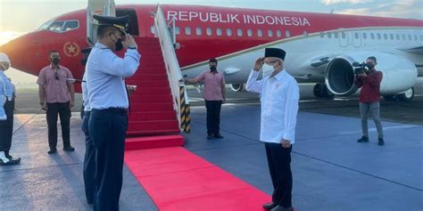 Bertolak Ke Papua Wapres Ma Ruf Amin Akan Buka Peparnas XVI Tahun 2021