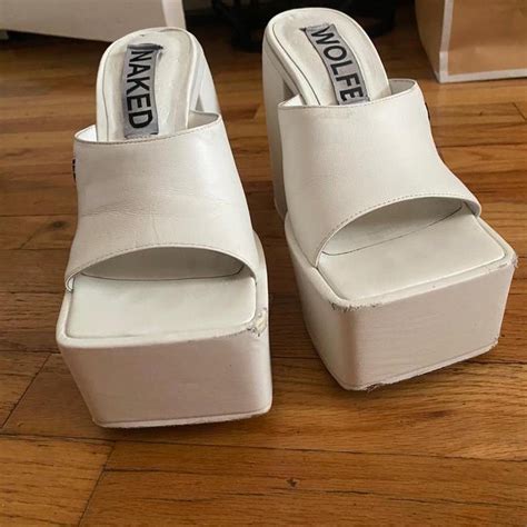 Naked Wolfe Women S White Courts Depop