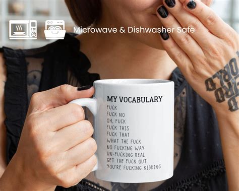 My Vocabulary Fuck Mug Custom Office Mug Work Mug Sarcastic Mug