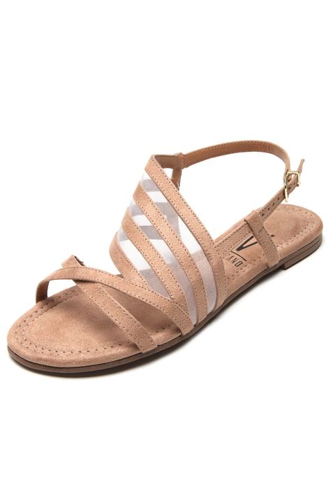 Sand Lia Rasteira Vizzano Tiras Finas Nude Compre Agora Dafiti Brasil