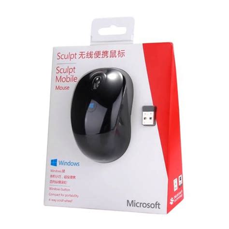 Original Microsoft Sculpt 2.4GHz Wireless Mobile Mouse - Black