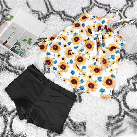 Women Split One Piece Bikini Casual High Waist Swimsuit Bathing Swimwear Sexy Ebay