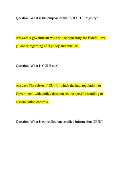mandatory controlled unclassified information quizlet 1