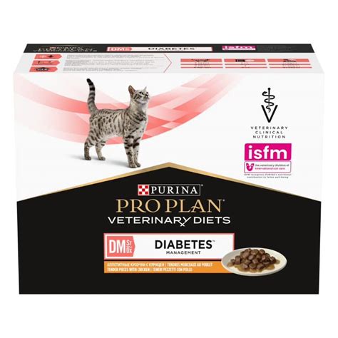 Purina Pro Plan Feline Diabetes DM Pouches 10x85g | Buy Online from Vet ...