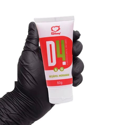 D4 Lubrificante Íntimo Beijável 60G Sexy Fantasy Rosa Hot SexShop