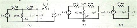 Solved The Circuit In Figure A Is At Steady State Before The Switch