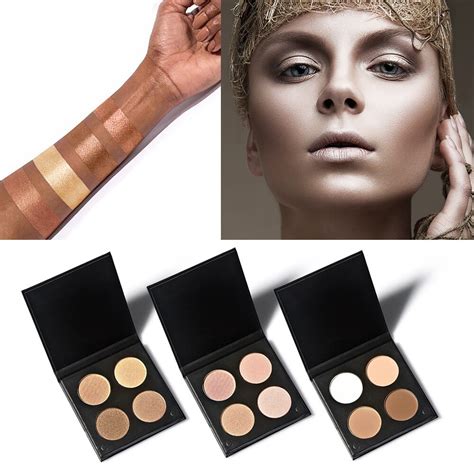 Huamianli Brand 4 Colors Bronzer Highlighter Powder Makeup Matte