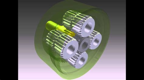 High reduction Planetary Gearbox Animation