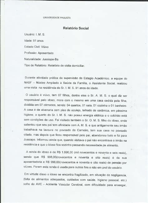 Modelo De Relatorio Social - Modelo De Relatorio Social