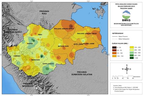 Analisis Curah Hujan Bulan Februari Stasiun Klimatologi Muaro Jambi