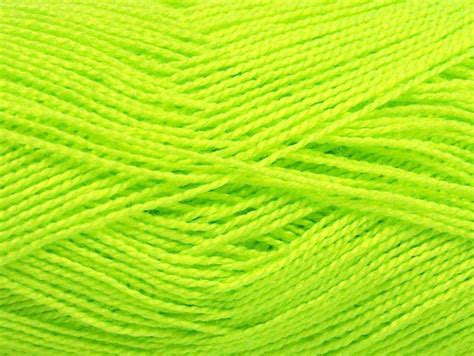 Neon green/yellow yarn 100% acrylic like Utopia Classic | Etsy