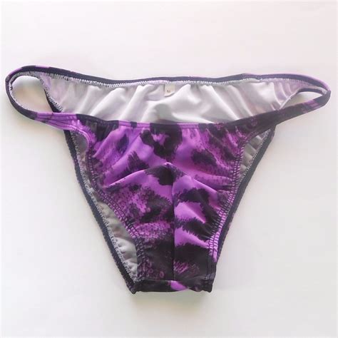 K P Mens String Bikini String Narrow Waist Body Posing Printed Swim Fabric Ebay