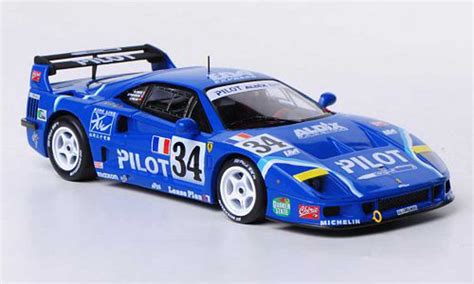 Miniature Ferrari F40 1 43 Hot Wheels Elite Competizione No 34 Pilot M Ferte O Thevenin C