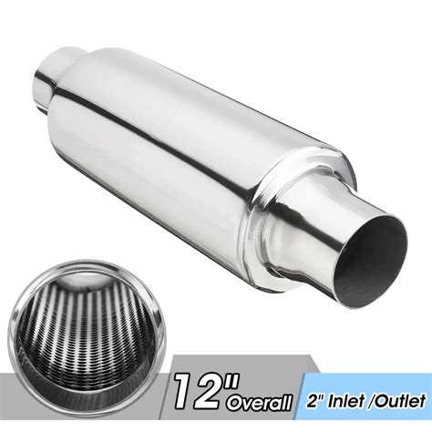 Universal Stainless Steel Car Exhaust Pipe Muffler Resonator Mm Inlet