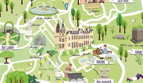 Waddesdon Mindfulness Map Detail By Bek Cruddace Illustration