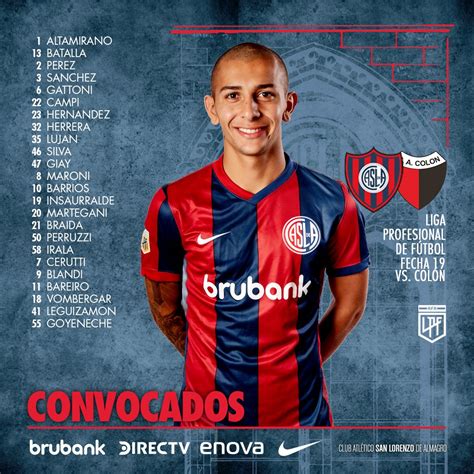 San Lorenzo On Twitter 📋 Lista De Convocados Para El Encuentro Ante