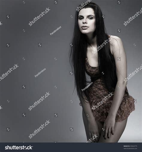 Attractive Sexual Brunette Lingerie Stock Photo 93654775 Shutterstock