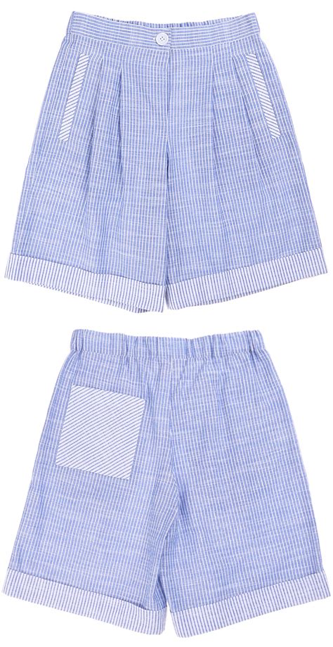BIGU Летние шорты для девочки из хлопка в полоску / Girls summer cotton ...
