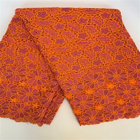 Purple Guipure Lace Etsy