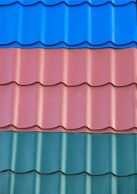 Metal Tin Roof, Examples of Different Colors Stock Image - Image of galvanized, closeup: 143237485