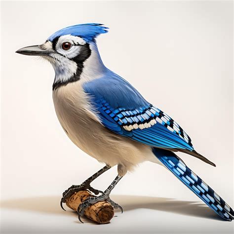 Premium Ai Image Blue Jay Bird On White Background