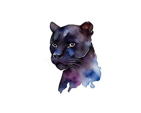 Black Panther Png Watercolor Black Panther Black Panther Etsy