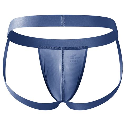 Men S Sexy Ice Silk Ultra Thin Transparent Lingerie Thong G Underwear Panties Erotic Leg Band
