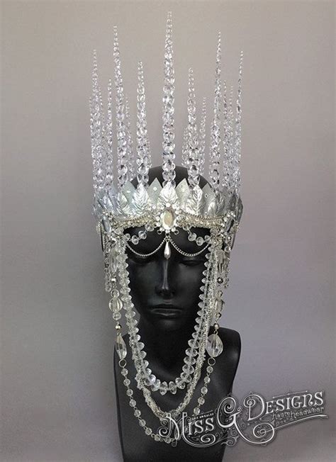 Ice Queen Crown Headdress Etsy Ice Queen Costume Ice Queen Crown Ice Queen