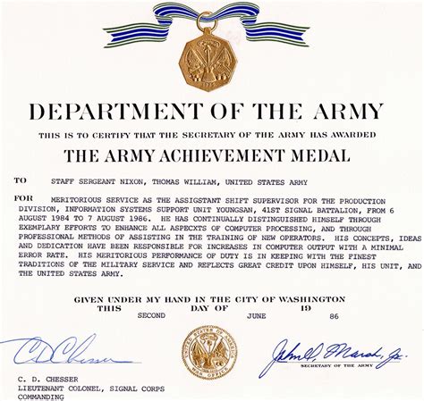 Amazing Certificate Of Achievement Army Template | Certificate of ...