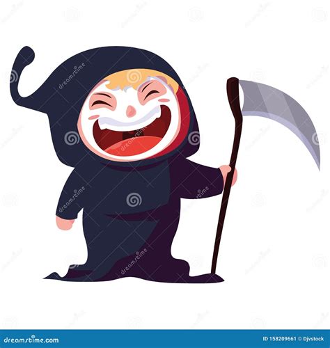 Kids in Halloween Costumes Image Stock Illustration - Illustration of ...