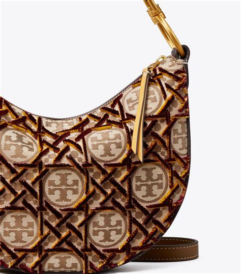 T Monogram Fil Coupé Mini Crescent Bag Handbags Tory Burch