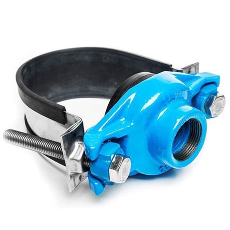 Хомут седловой резьбовой UR-CAST UR-6062 2" х 267-318 мм PN 16 чугунный ...