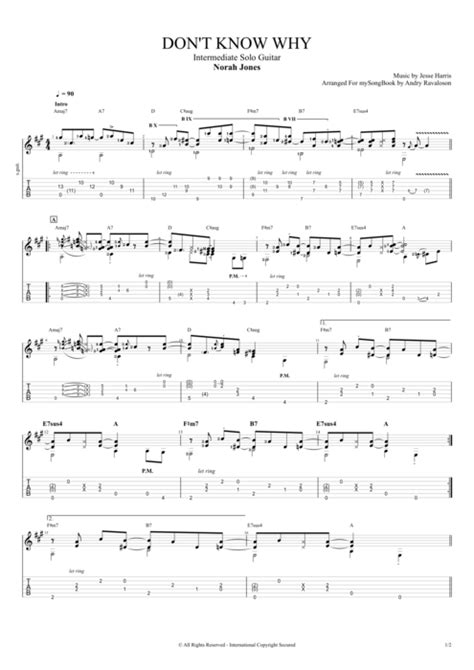 Don T Know Why Tab By Norah Jones Guitar Pro Intermediate Solo