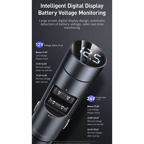 Baseus Energy Column Bluetooth FM Transmitter (CCNLZ-0G) - блутут FM ...