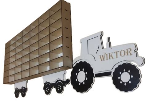 Police na autíčka hot wheels traktor s gravírováním Allegro