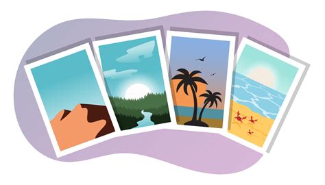 Holiday photos, atmospheric photos. Beach, desert, mountains, palm trees 12582446 Vector Art at ...