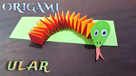 Toy For Kids Origami Snake Mainan Anak Ular Dari Origami Paper