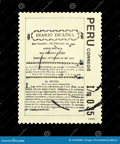 Postage Stamp Printed by Peru Editorial Image - Image of collection