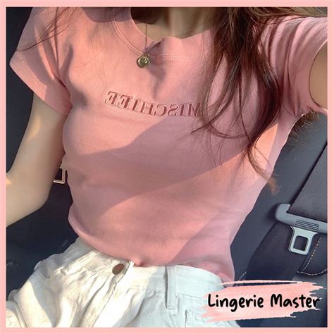 Jual Lingerie Master T Korean Import T Shirt Lengan Pendek Round Neck M L Xl