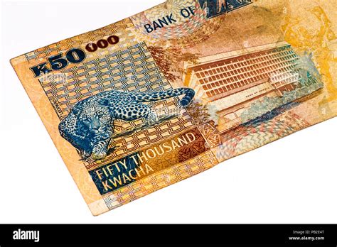 50000 Zambian Kwach Bank Note Zambian Kwacha Is The National Currency