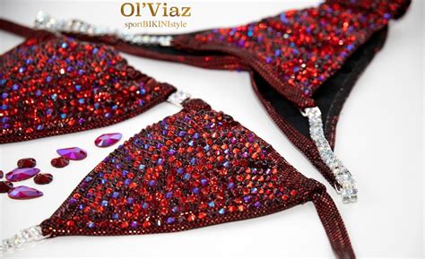 CARMEN Bikini Metallic Spandex With Crystals Competition Etsy