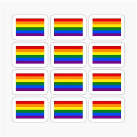 Gay Pride Flag Stripe Version Pack Of Stickers Sticker For