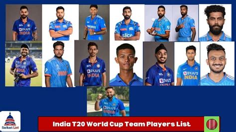 India T20 World Cup Team Players List 2024 Best 15 Team