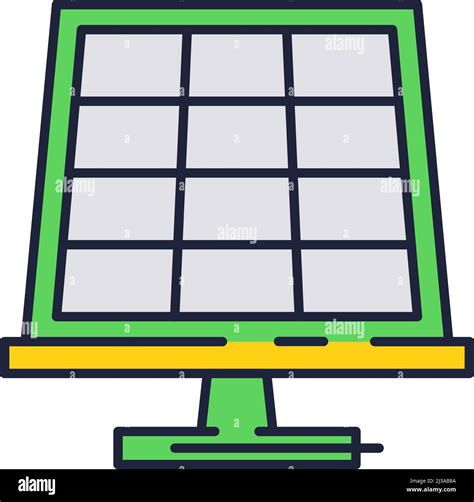 Solar Panel Icon Sun Energy Generation Cell Vector Alternative