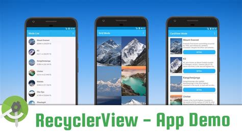 RecyclerView App Demo Android Studio Tutorial YouTube