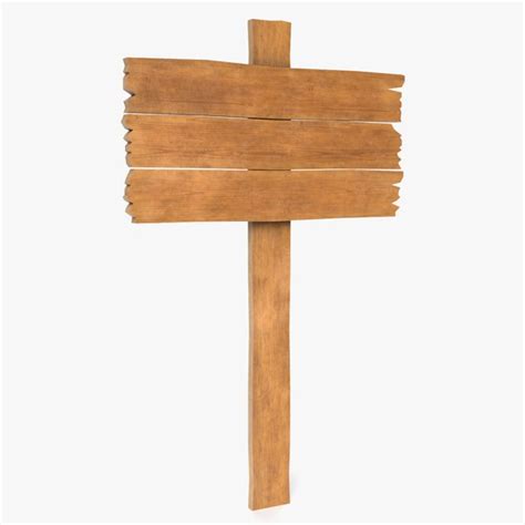 3d Wood Sign 1 Model Turbosquid 1577933