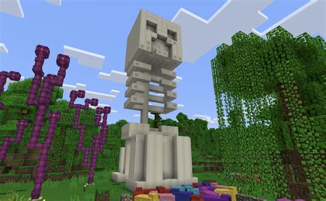 A skeleton creeper that I built in my survival world : r/Minecraft