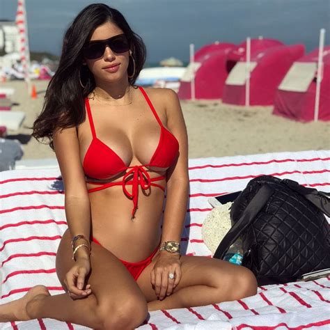 Alexandra Rodriguez In A Red Bikini On The Beach In Miami